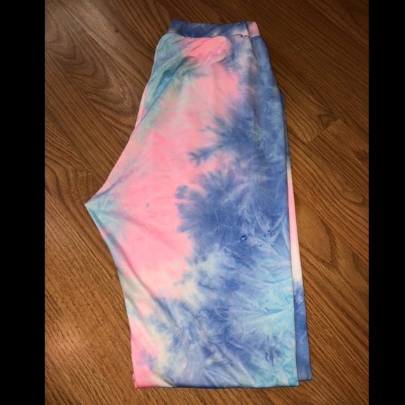 Cotton candy tiedye high wasted leggings - Picture 6 of 6